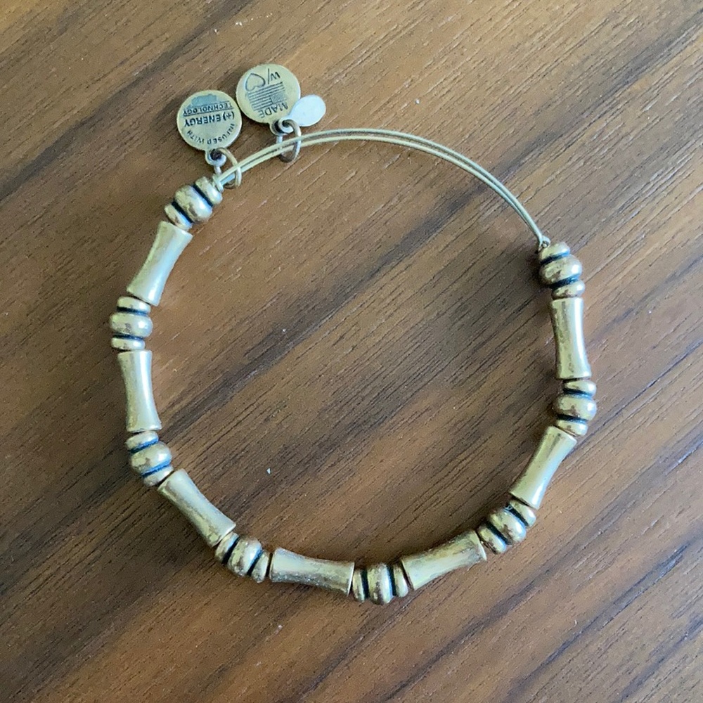 Alex and Ani Gold Beaded Bangle